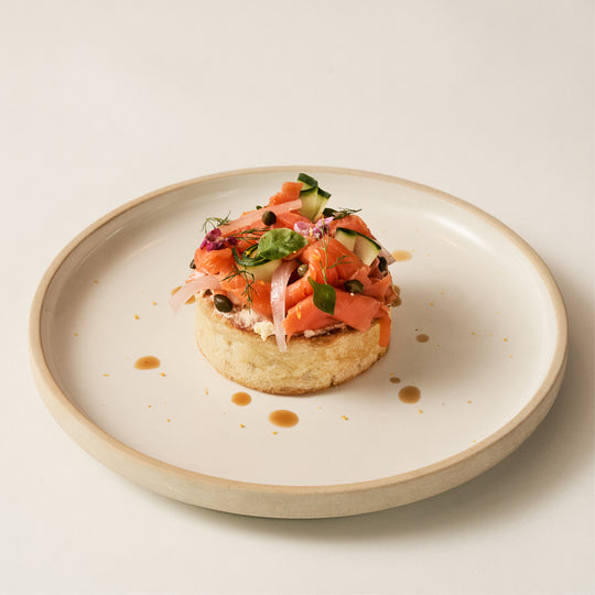 Smoked Salmon & Capers round